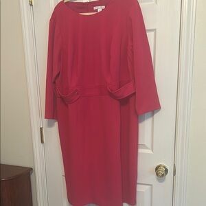 London Times Pink Sheath Dress with Dolman Sleeves